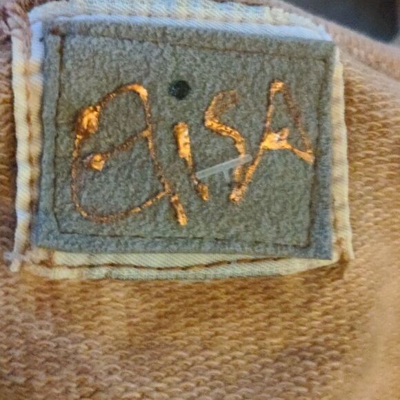 Vintage Elisa boho Western hand painted Long Cotton dress Natural - Picture 11 of 15